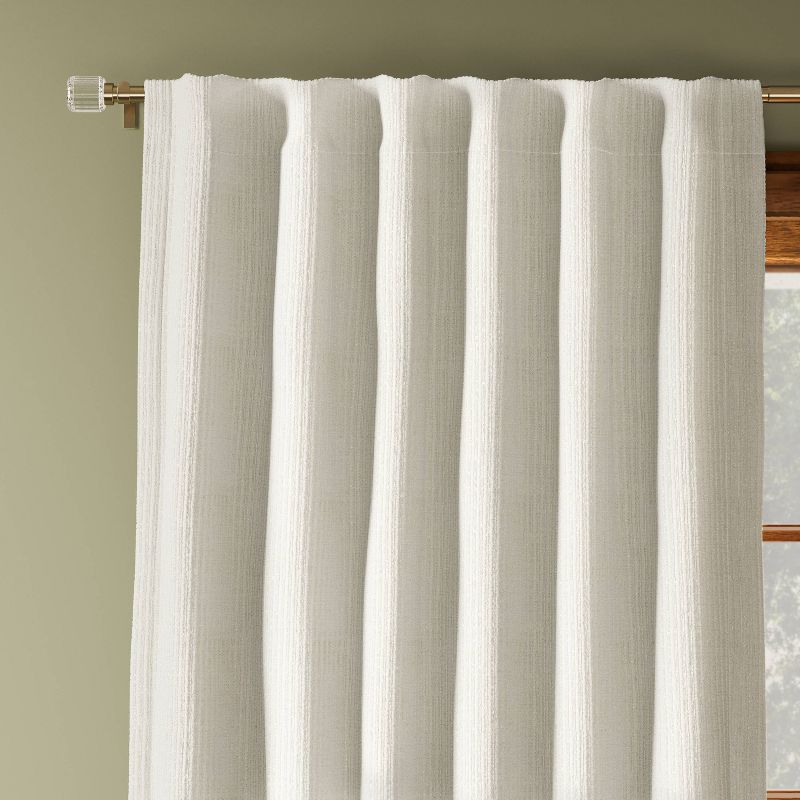Blackout Corded Ribbed Curtain Panels - Threshold™, 1 of 7