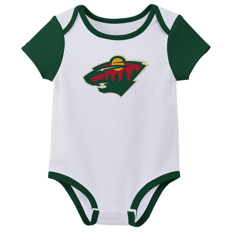 NHL Minnesota Wild Infant Boys&#39; 3pk Bodysuit, 3 of 5