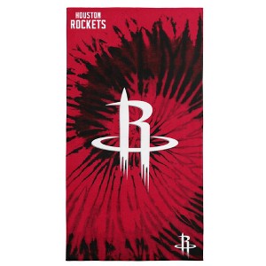 NBA Houston Rockets Tie Dye Beach Towel 30 x 60 inches - 1 of 4