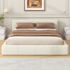 KWPZQEB Full/Queen/King Size Faux Leather Bed Frame with Upholstered Headboard, Bedroom Soft Bed with Wooden Slats Support, Easy Assembly, Noise Free - 2 of 4
