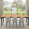 Lirago Rectangle Office Dining Table 78.7" Large Desktop Sturdy MDF Board Heavy Duty Iron Pipe Legs Industrial Style Brown - 2 of 4