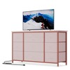GustoWave TV Console Table for TV up to 55", Modern TV Stand with 10 Drawer & Sockets for Living Room - 2 of 4