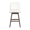 Armen Living Basila Wood Finish with Fabric Swivel Barstool - 4 of 4
