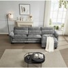 TiramisuBest L Shape Chenille Modular Sectional Sofa with Ottoman Deep Seat Cloud Couch Memory Foam Cushions and 5 Pillows, 120"*32"*38.3" - 4 of 4