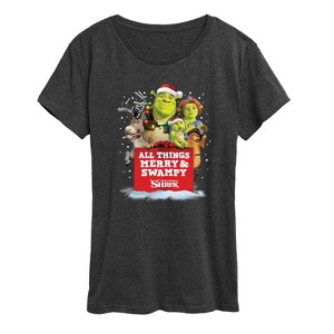 Women's - Shrek - All Things Merry and Swampy Short Sleeve Graphic T-Shirt - 1 of 4