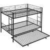 NicBex Triple Full Bunk Bed with Full Length Guardrail,Loft Bed with 2 Built-in Ladders,Modern Bunk Beds,Noise Reduced Bunk Beds for Bedroom - 2 of 4