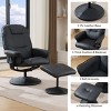 PU Leather Massage Recliner Chair with Ottoman and Heated Seat,360° Swivel and 140° Adjustable Backrest Recliner-The Pop Home - 2 of 4
