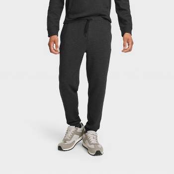 Men's Cotton Fleece Cargo Jogger Pants - All In Motion™ Black L : Target