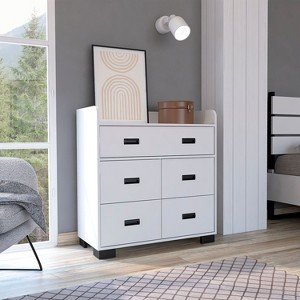 NicBex Dresser for Bedroom with 5 Drawers,Mordern Storage Cabinet with Open Shelf for Living Room,Dining Room,Hallway - 1 of 4