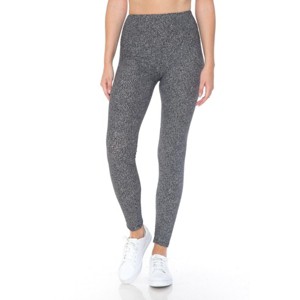 Slickblue Women's High-Waisted Yoga Style Leggings, One Size, Banded Lined Knit, Brown/Black/Grey/Snake Skin/Tie Dye - 1 of 4