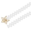 INSPIRE CHIC Women's Pearl Belt Crystal Rhinestone Retro Elastic Thin Waist Belt for Wedding Dress - 3 of 4
