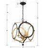 Crystorama Lighting Odelle 4 - Light Chandelier in  Matte Black/Antique Gold - 3 of 4