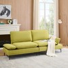 89'' Linen Couches,Modern Upholstered Loveseat Sofa with Adjustable Armrests  with Black Metal Legs for Living Room Small Spaces - 2 of 4