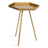 Kate and Laurel Kashvi Hexagon Metal Side Table, 17x15x20, Gold - 2 of 4
