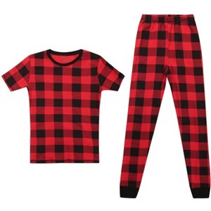 Prince of Sleep Pajamas for Boys Snug-Fit Cotton Boys PJ Set Short Sleeve Tee & Jogger Pant - 1 of 3