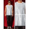 INSPIRE CHIC Men's Crew Neck Sleeveless Party Shiny Sequin Tank Top - 4 of 4