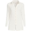 Lands' End Women's Long Sleeve Polished Rib Button Through Tunic Shirt - 3 of 3