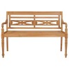 vidaXL Bench Teak wood, Beige Solid Teak Wood Medium Tough - 3 of 4