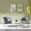 Yaheetech Set of 2 Channel Tufted Accent Armchairs with Gold Metal Legs for Living Room - image 2 of 4