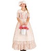 HalloweenCostumes.com Large Girl Colonial Girl Kid's Costume, White/Pink/Pink - 3 of 3