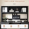 Zevemomo 60" L Shaped Desk with Hutch and Drawers, Corner Computer Desk with Open Storage Shelves,for Home Office or Bedroom, Modern Black - 2 of 4