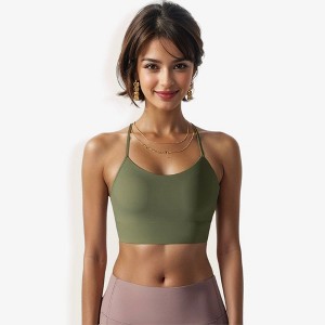 Anna-Kaci Active Women's Low Impact Racerback Sports Bra with Seamless Construction and Breathable Fabric - 1 of 4