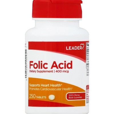 Leader Folic Acid 250 Ea : Target