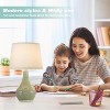 Itopfox Modern Green Table Lamps Set of 2 - Bedside Lamps for Night Stands, Bedroom Lamp for Living Room Sage Green Lamps with Rocker Switch - 4 of 4