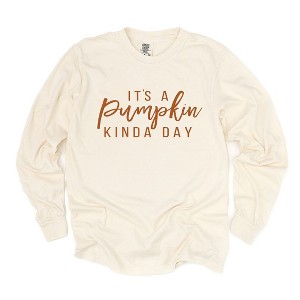 Simply Sage Market Women's It's A Pumpkin Kinda Day Long Sleeve Garment Dyed Tee - 1 of 4
