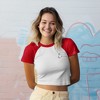 Dalix Heartly Ghost Short Sleeve Raglan Micro Rib Babe Tee Soft Cute Womens - 2 of 4
