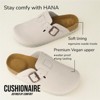 CUSHIONAIRE Hana Womens Clogs | Comfortable Vegan Suede Clogs for Women | Slip On Potato Shoes with Cork Footbed & Arch Support | Memory Foam - 3 of 4