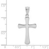 Black Bow Jewelry 14k White Gold Hollow Latin Cross Pendant, 16 x 33mm - 4 of 4