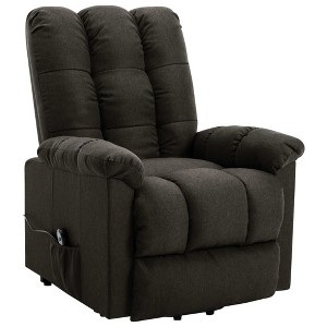 vidaXL Power Lift Recliner Chair for Living Room with Memory Foam Cushion - Dark Brown - 1 of 4