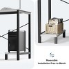 L Shaped Computer Office Desk -Wooden Desktop With Metal Frame,Wooden Table With Cpu Storage Shelf And Side Bag-Cuddlewood - 4 of 4