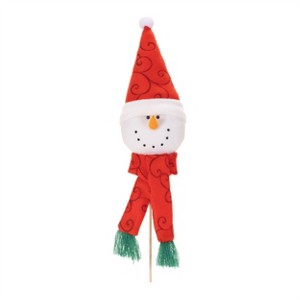 Plush Snowman Head Pick (Set of 6) - 1 of 2