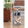 44.1' Cat Tree Tower for Indoor Cats ,Multi-Level Cat Condo Cat Furniture with Scratching Posts, Perches, Hammock, Cave - 2 of 4