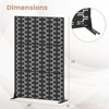 Costway 72”H x 48”W Metal Privacy Screen with Expansion Bolts & Connection Screws for Patio - 3 of 4