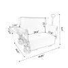 3-in-1 Convertible Folding Wagon Cart w/Bench Seat & Rear-Mounted Folding Tabletop, 500lbs Heavy-Duty Utility Wagon, 180L Capacity All-Terrain Wheels - 3 of 4