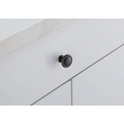 Oil-Rubbed Bronze Round Mushroom Knob Set with Mounting Hardware