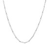 925 Sterling Silver Women's Chain - Slim and Flattened Seed Shaped Slippers - Elegant and Hypoallergenic Jewelry - 2 of 4
