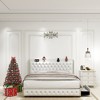 NicBex Full/Queen/King Upholstered Bed Frame with Star Galaxy Projector,Storage Tufted Wingback Headboard with USB Port,Music Speaker,Easy Assembly - 4 of 4