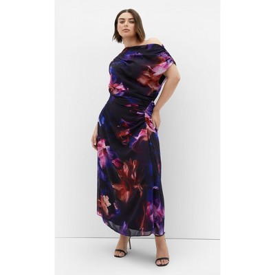 Women's Plus Size Vivid Floral Maxi Dress - multi | CITY CHIC