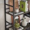 Triple Wide 5-shelf Bookshelves Industrial Retro Wooden Style Home and Office Large Open Bookshelves - 4 of 4