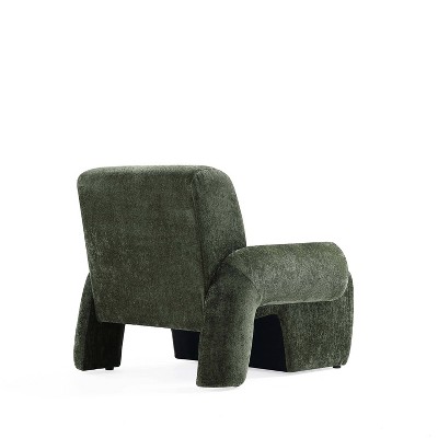 Olive Green Chenille 3-Piece Sofa and Accent Chairs Set