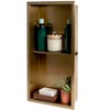 ALFI ABNP1224-BG 12Inch x 24Inch Brushed Gold PVD Stainless Steel Vertical Double Shelf Shower Niche - 3 of 4