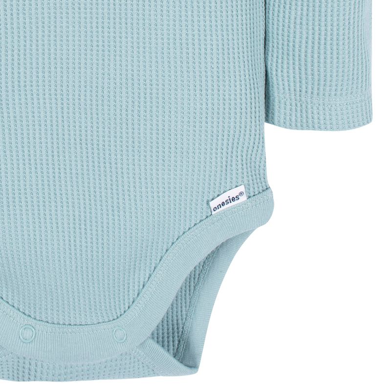 Gerber Baby Boys' Henley Long Sleeve Onesies® Bodysuits - 2-Pack, 5 of 10