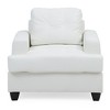 Transitional Upholstered Armchair with Saddle Arms, Comfortable Seating and Easy Assembly for Living Room - 3 of 4