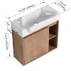 Racxily 24'' Wall-Mounted Bathroom Vanity with White Ceramic Sink & Soft-Close Door, KD-Packing - 3 of 4