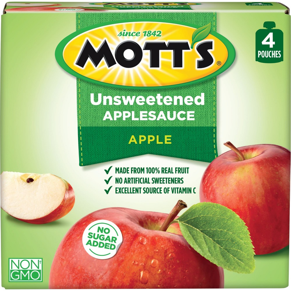 UPC 014800001068 product image for Mott's Natural Applesauce Snack & Go Pouches 3.2 oz 4 ct | upcitemdb.com