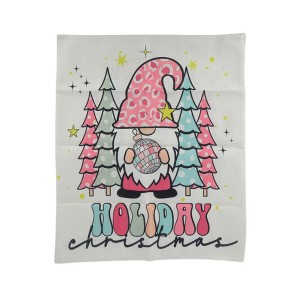 Unique Bargains Dining Chair Slipcovers Linen Pink 22.83" x 19.29" 1 Pc - 1 of 4